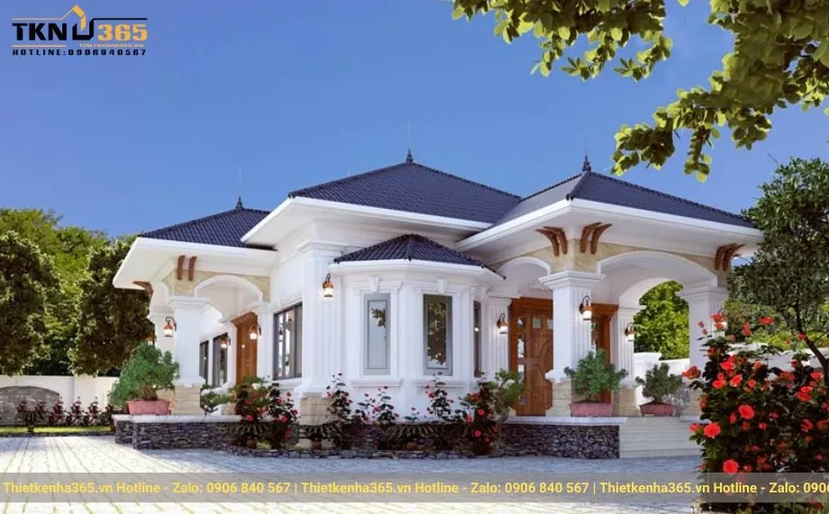 Mẫu nhà cấp 4 kiểu Pháp