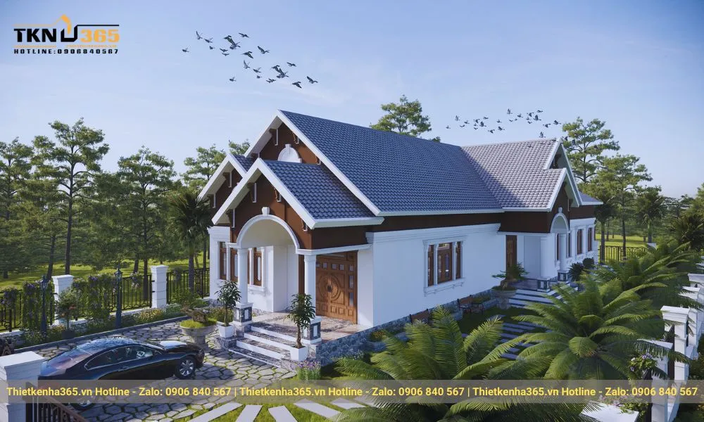 Nhà cấp 4 kết hợp sân vườn