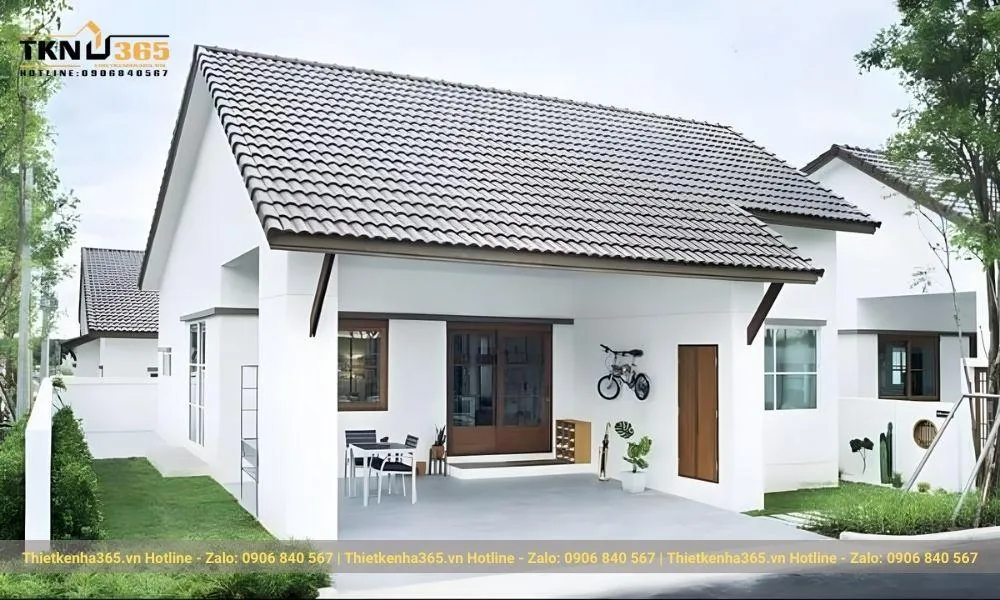 Thiết kế nhà cấp 4 kết hợp sân vườn