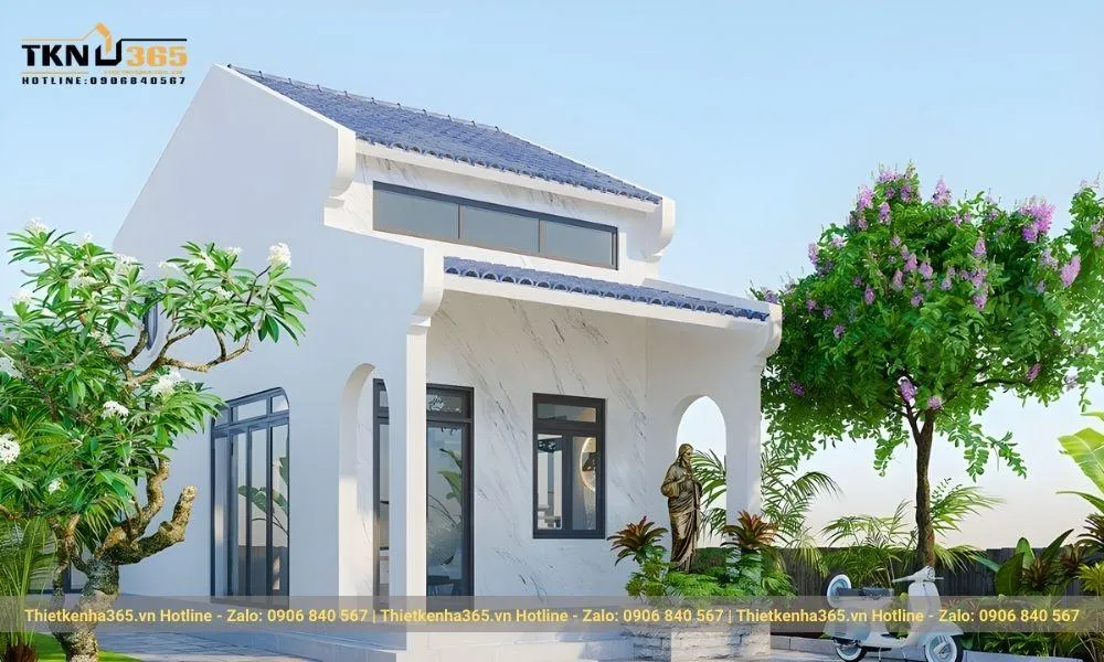 Thiết kế nhà cấp 4 diện tích 5x12m