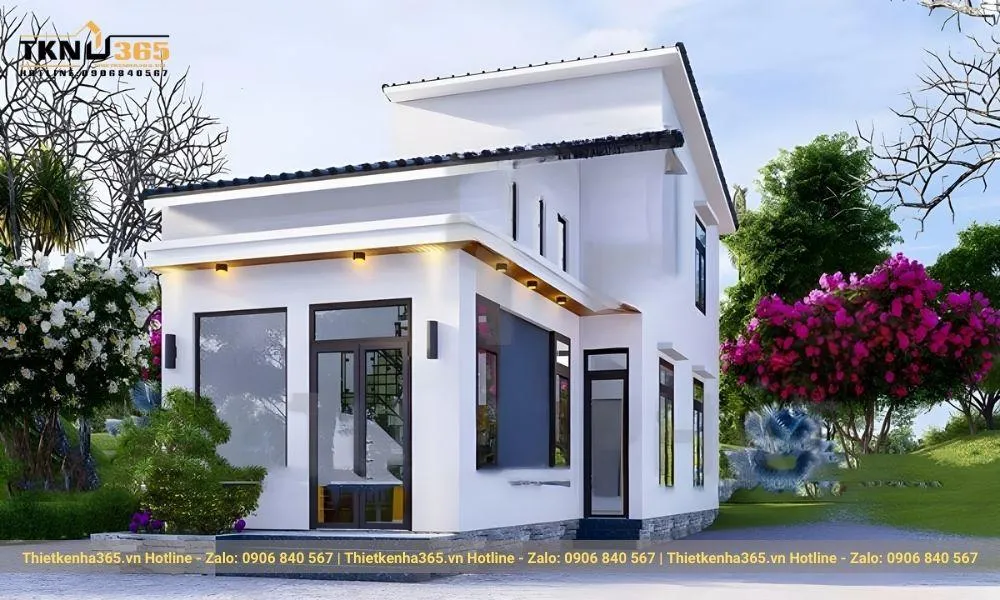 Mẫu nhà đẹp cấp 4 diện tích 5x12m