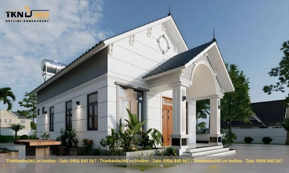 Thiết kế nhà cấp 4 diện tích 5x15m