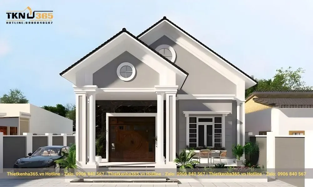 Mẫu thiết kế nhà cấp 4 diện tích 6x20m