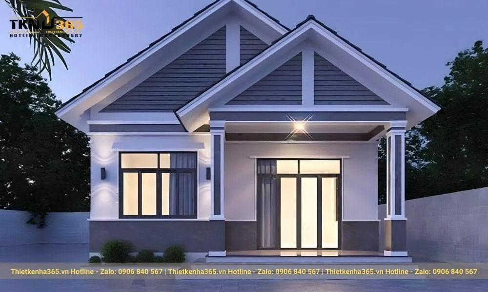 Nhà đẹp cấp 4 diện tích 6x20m