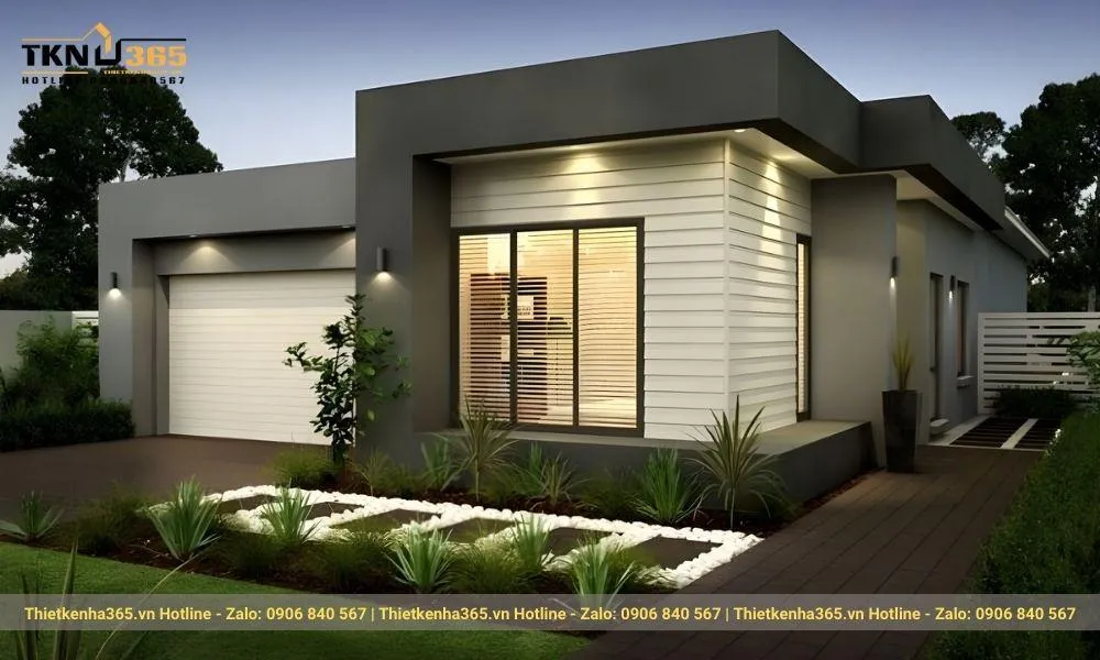 Mẫu thiết kế nhà cấp 4 mái bằng