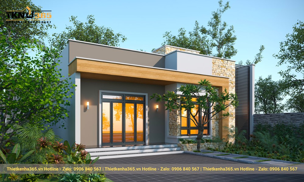 Thiết kế nhà đẹp 7x15m trẻ trung, hiện đại