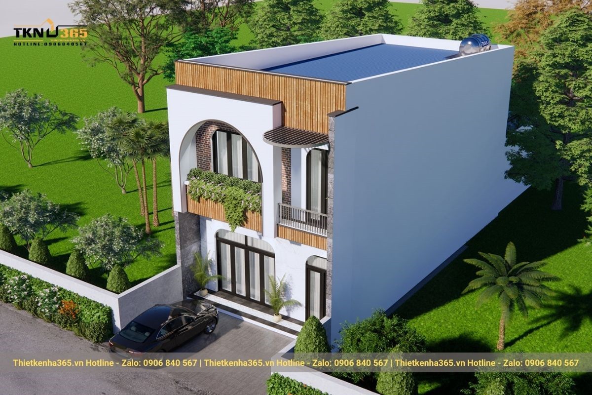 Thiết kế nhà phố 2 tầng