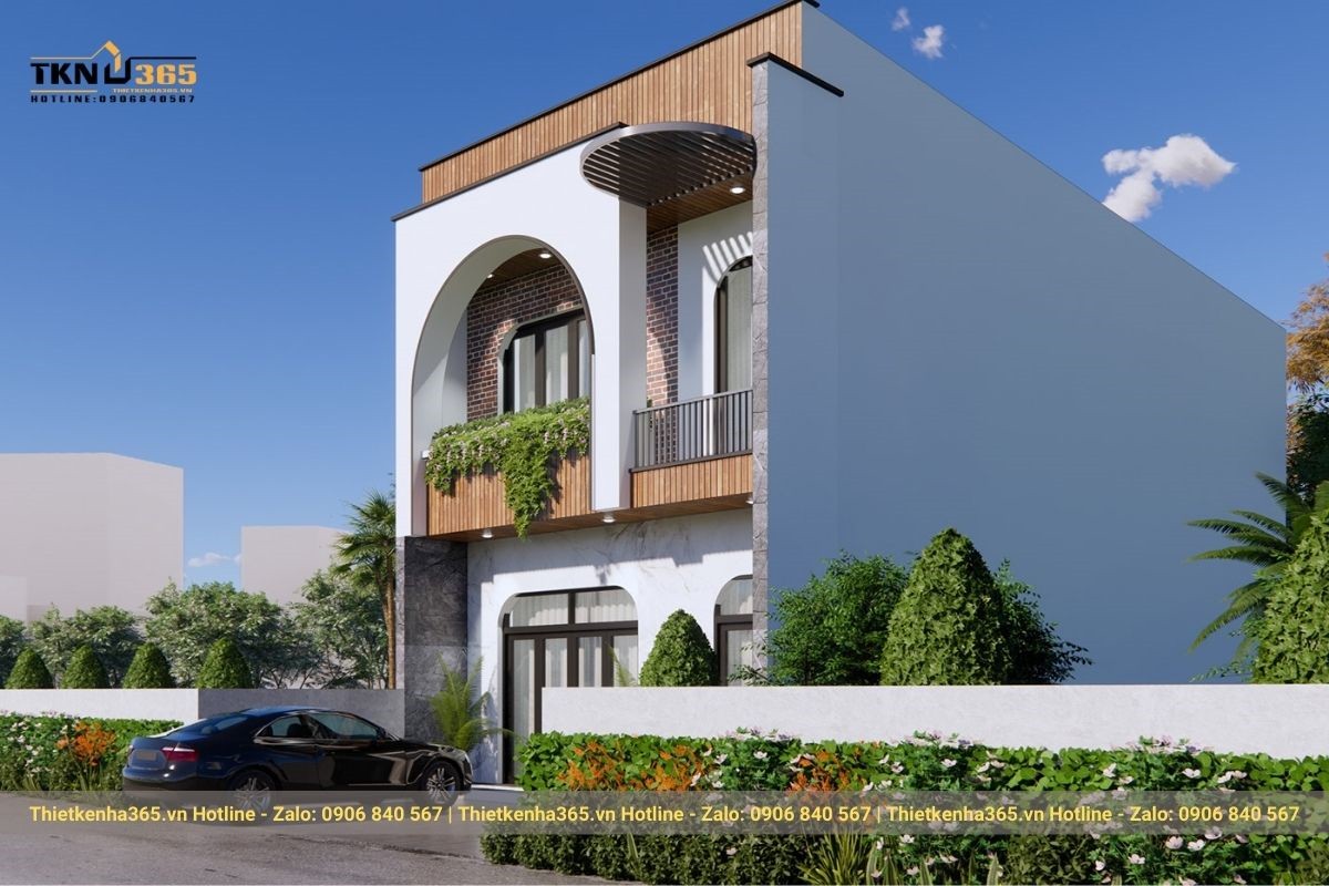 Thiết kế nhà phố 2 tầng