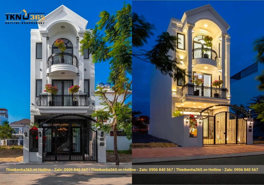 Mẫu thiết kế nhà 3 tầng tân cổ điển