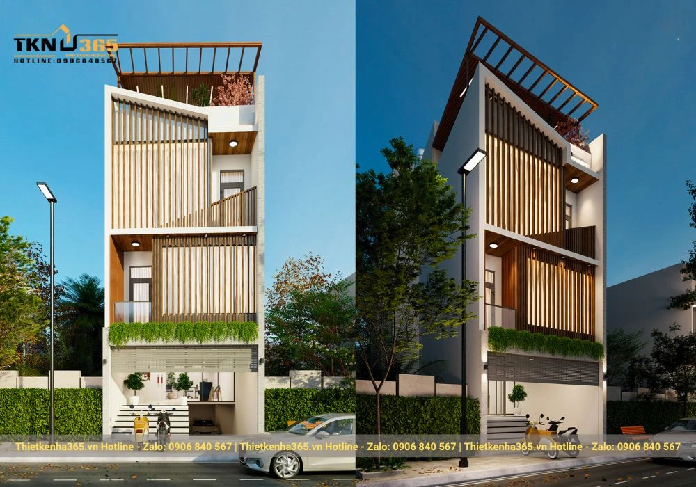 Mẫu nhà 3 tầng mặt tiền 7m