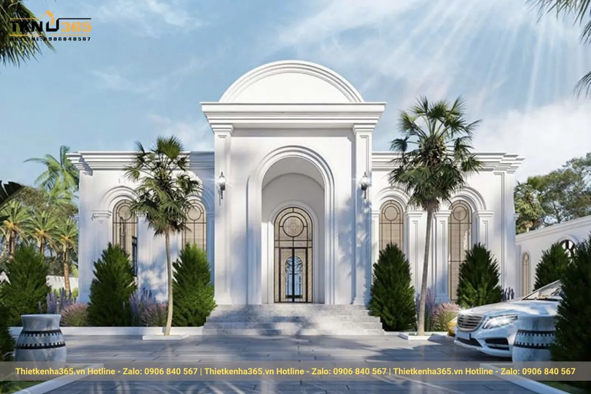 Biệt thự kiểu Châu Âu 1 tầng