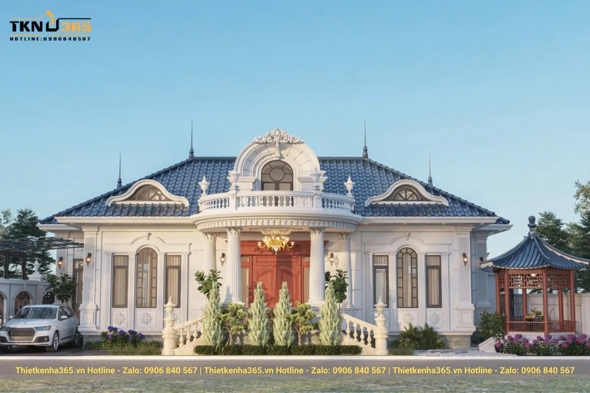 Thiết kế nhà kiểu Châu Âu 1 tầng