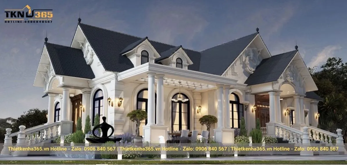 Biệt thự 1 tầng mái thái