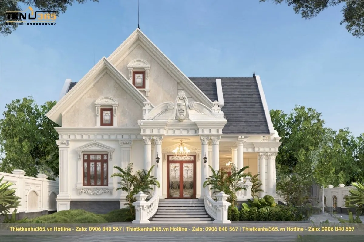 Mẫu biệt thự 1 tầng mái thái