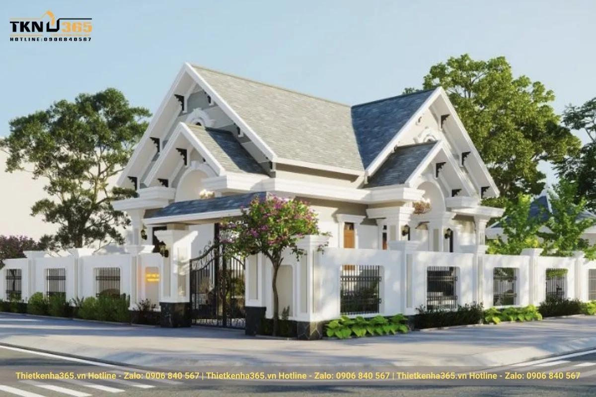 Thiết kế biệt thự mái Thái 1 tầng đẹp