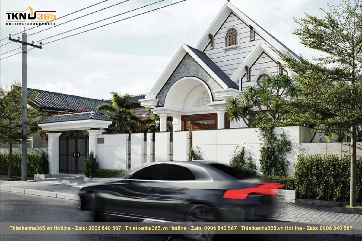 Thiết kế biệt thự 1 tầng mái thái