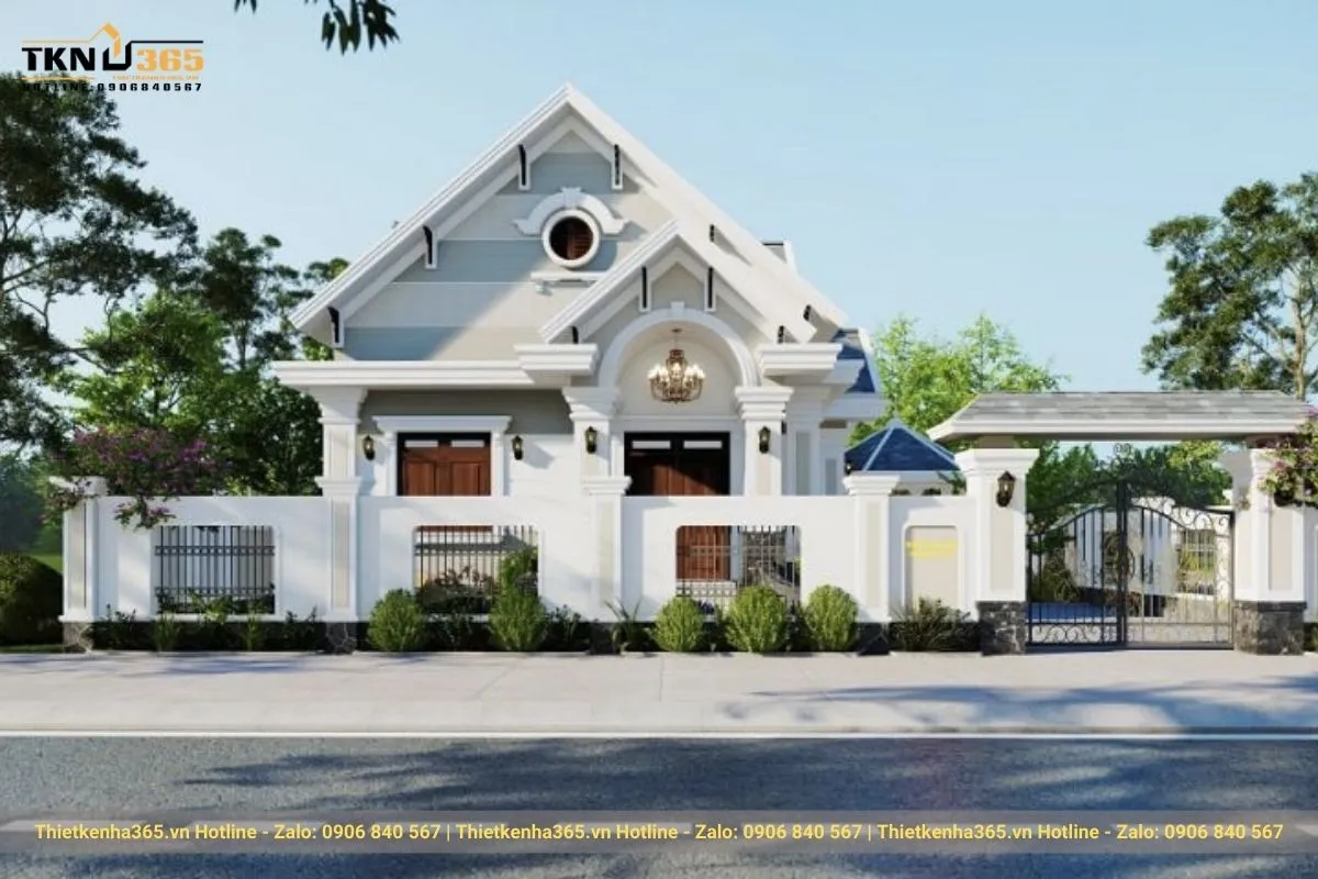 Thiết kế biệt thự mái Thái 1 tầng