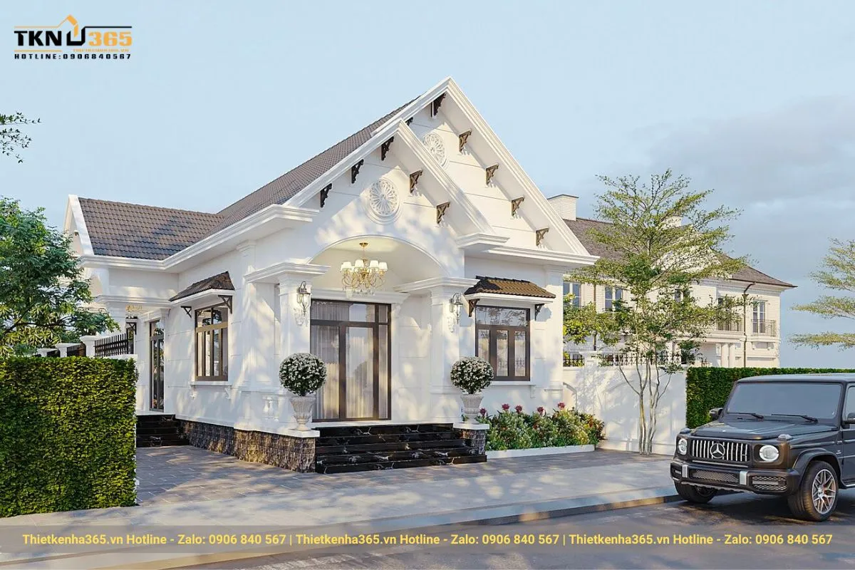 Biệt thự 1 tầng mái thái