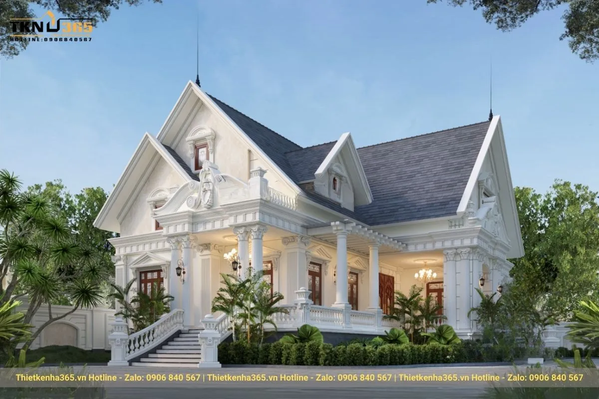 Biệt thự mái thái 1 tầng đẹp