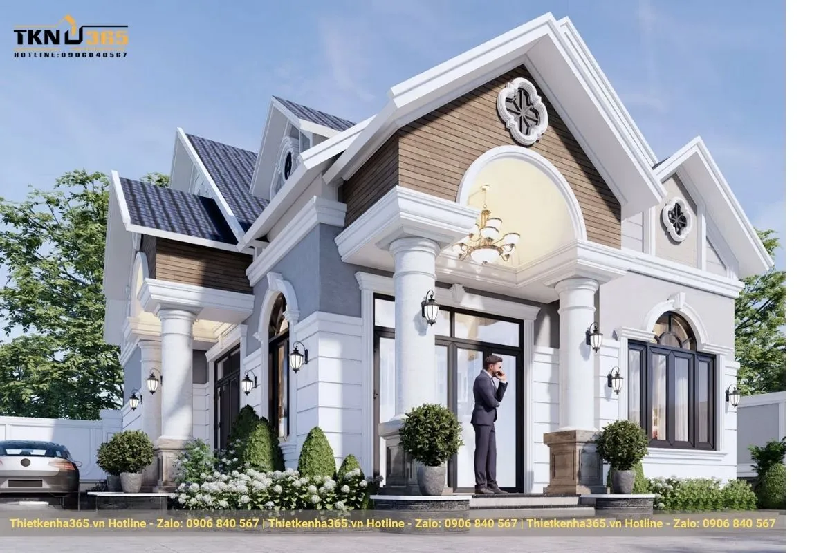 Mẫu biệt thự 1 tầng mái thái