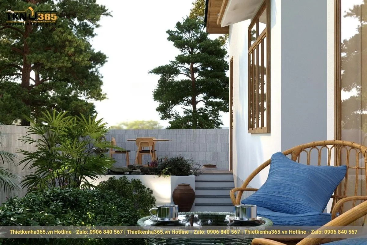 Biệt thự mái thái 1 tầng đẹp