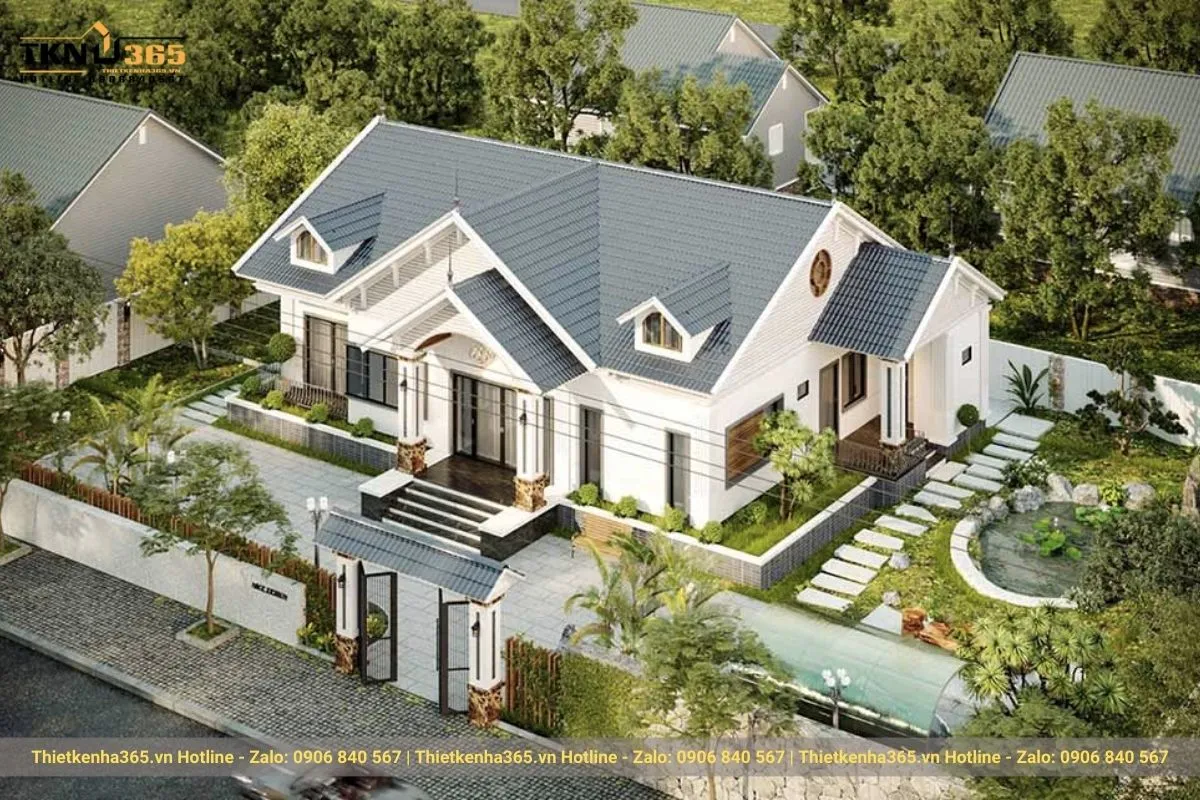 Biệt thự 1 tầng mái thái