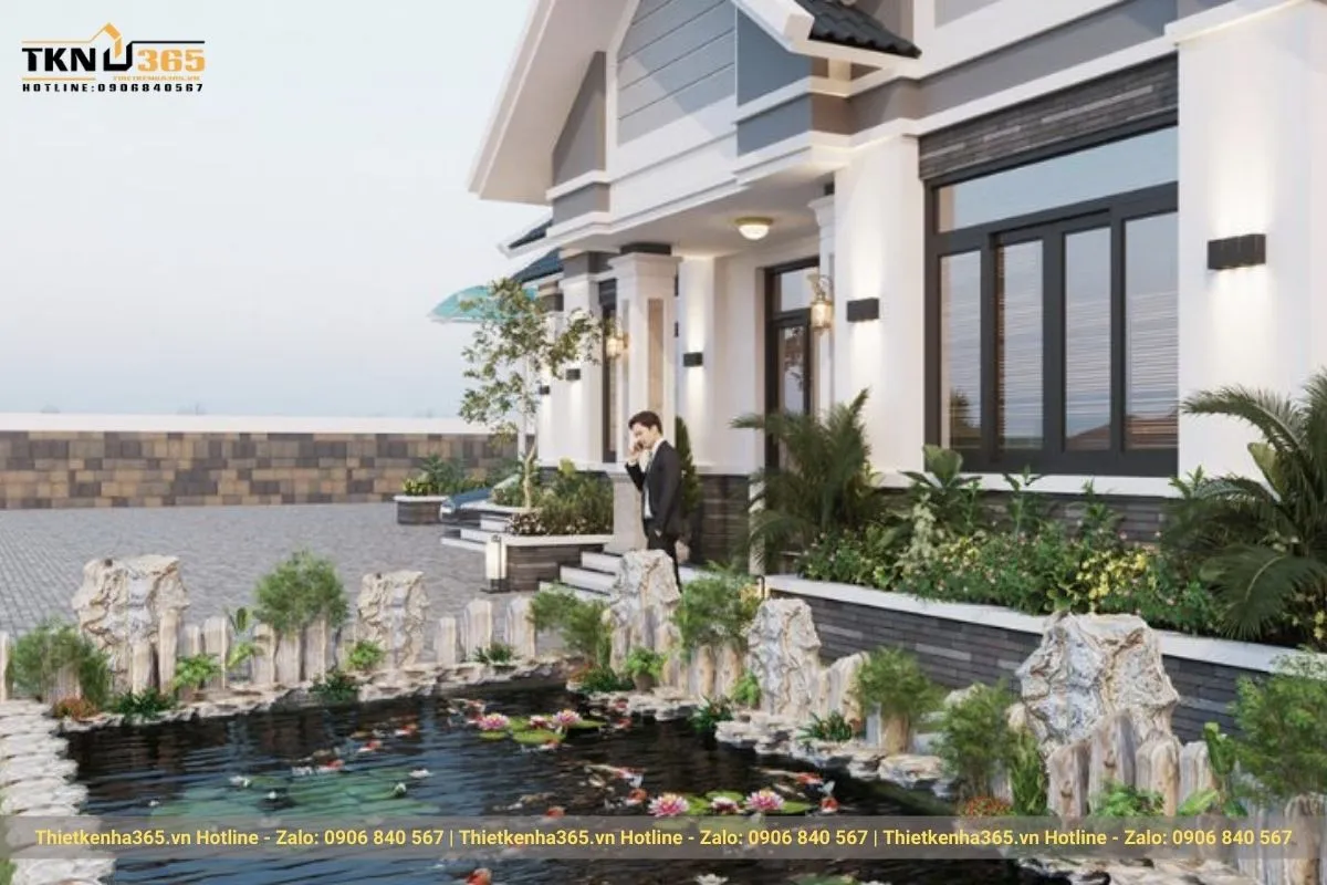 Biệt thự 1 tầng mái thái