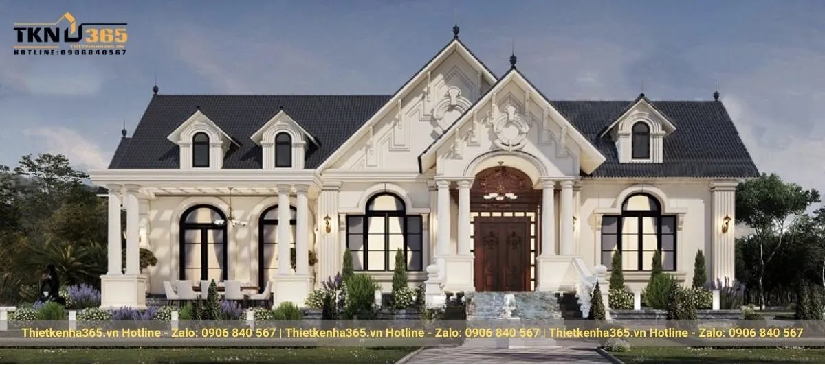 Biệt thự mái thái 1 tầng