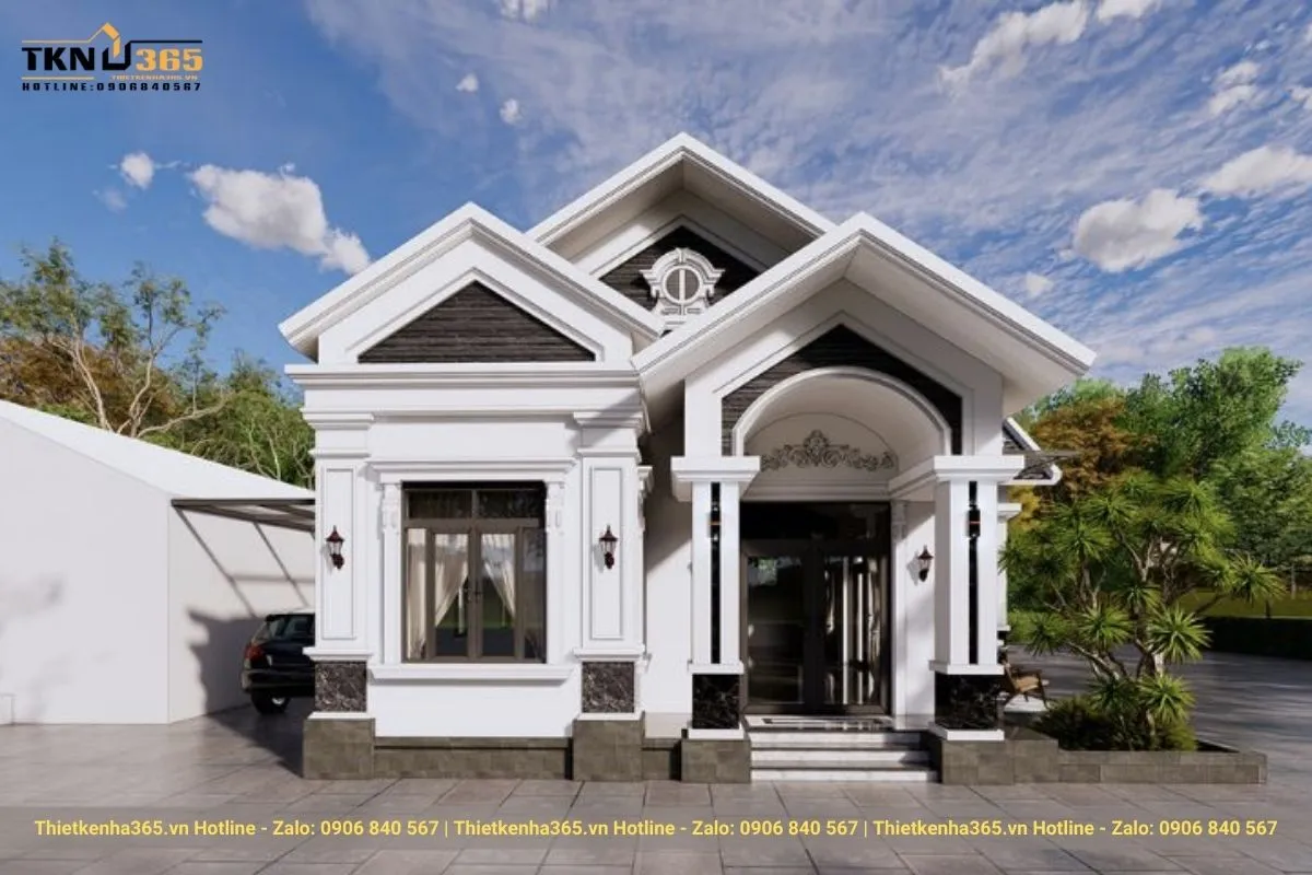 Biệt thự mái thái 1 tầng