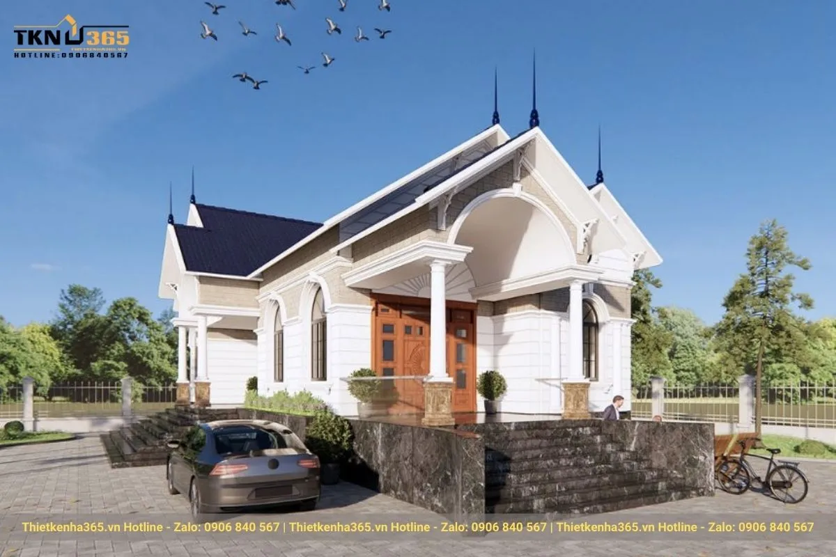 Biệt thự 1 tầng mái thái
