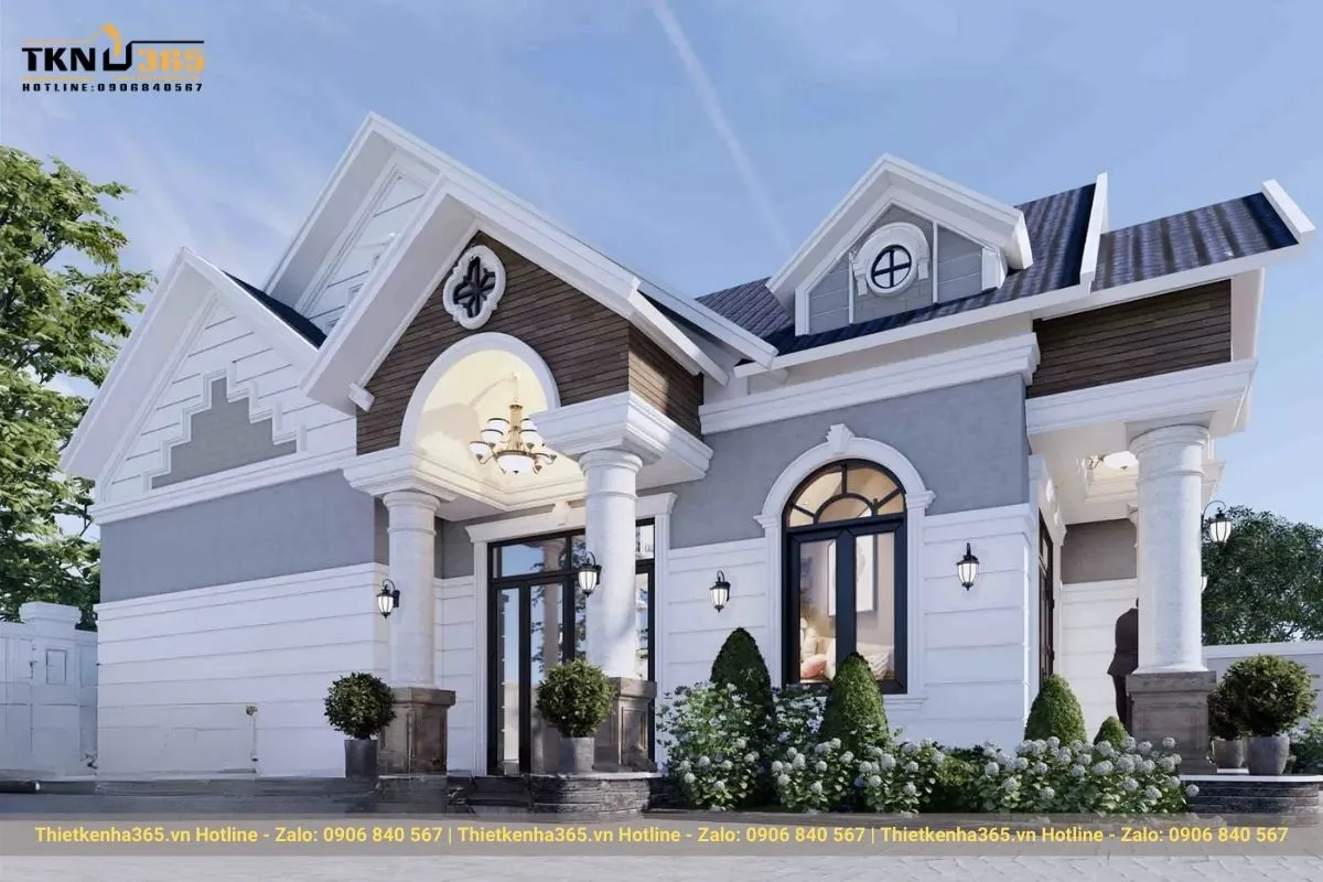 Biệt thự 1 tầng mái thái