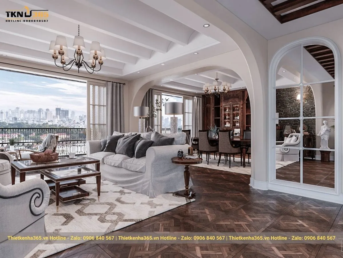 Lưu ý thi công biệt thự 1 tầng tân cổ điển