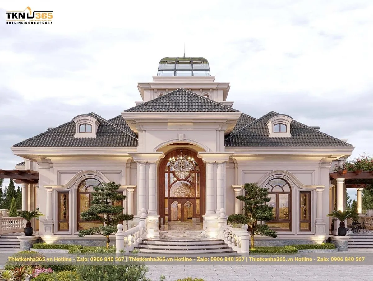 Biệt thự 1 tầng tân cổ điển