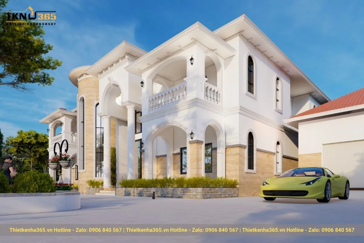 Mẫu biệt thự nghỉ dưỡng Địa Trung Hải 2 tầng