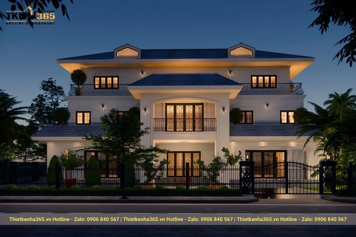 Mẫu biệt thự Địa Trung Hải diện tích 400m2