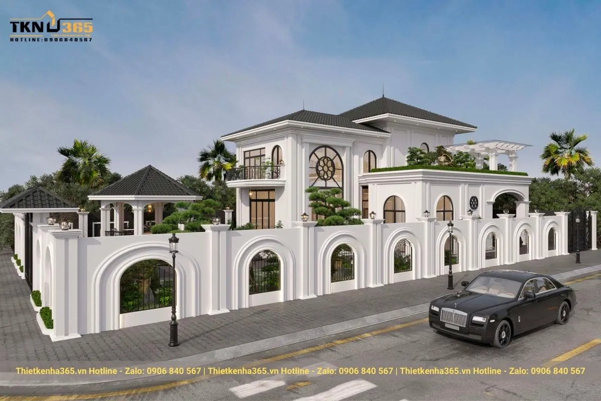 Biệt thự kiểu địa trung hải 2 tầng mặt tiền