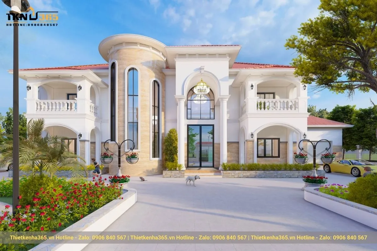 Mẫu biệt thự nghỉ dưỡng Địa Trung Hải 2 tầng