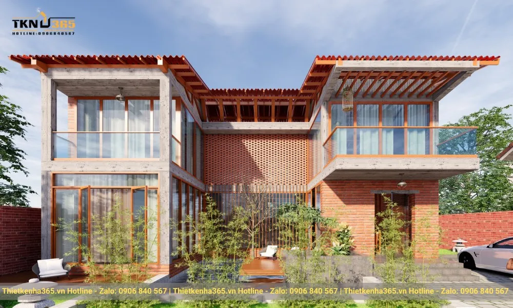 Biệt thự 2 tầng mái bằng