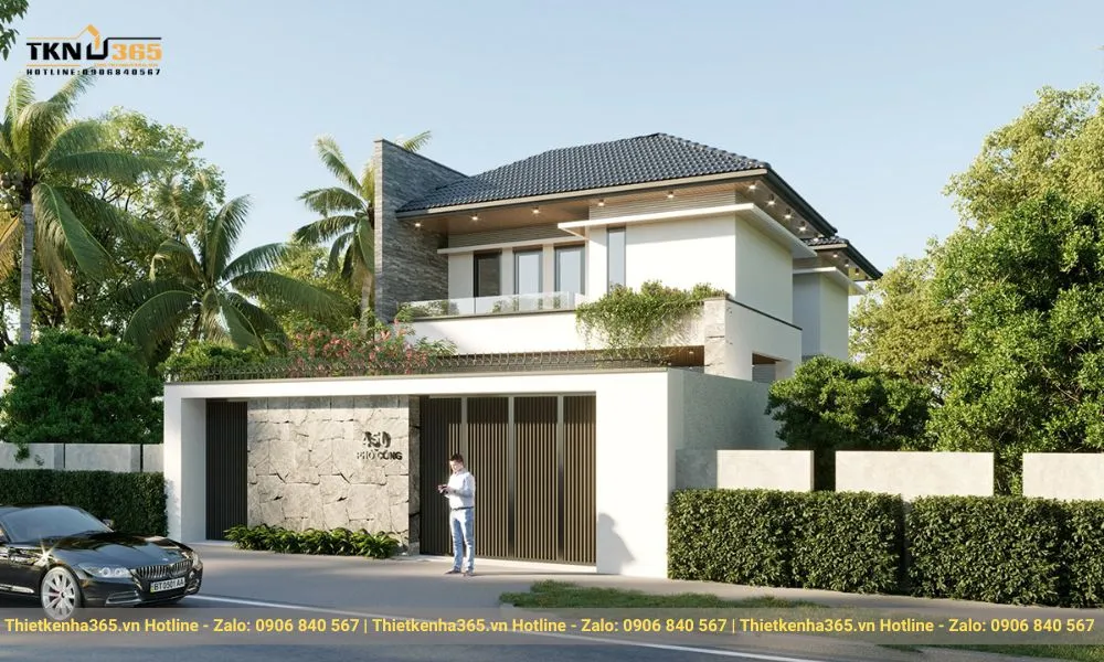 Biệt thự 2 tầng mái nhật