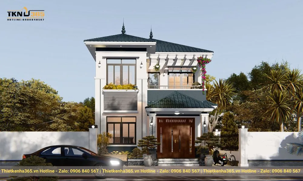 Biệt thự 2 tầng mái nhật