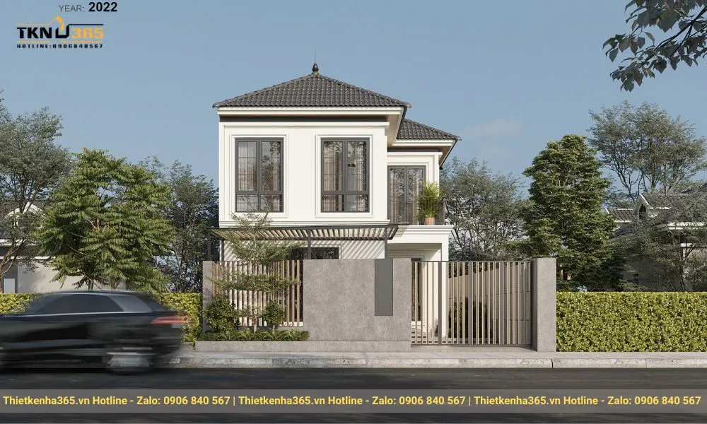 Biệt thự mái nhật 2 tầng