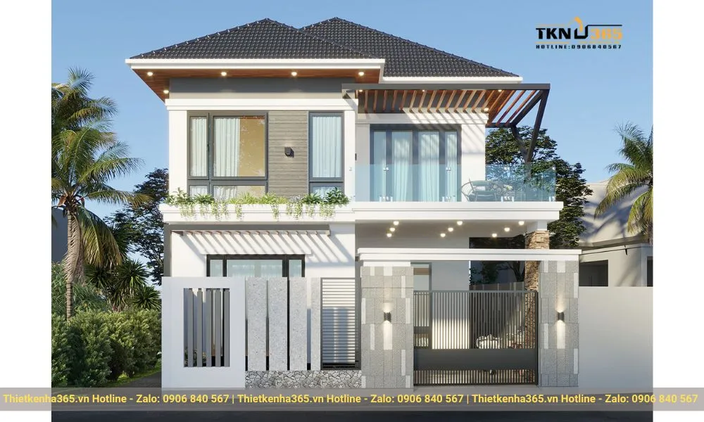 Biệt thự 2 tầng mái nhật