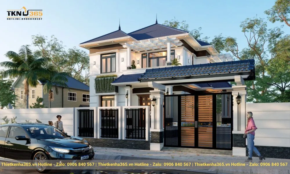 Biệt thự 2 tầng mái nhật hiện đại