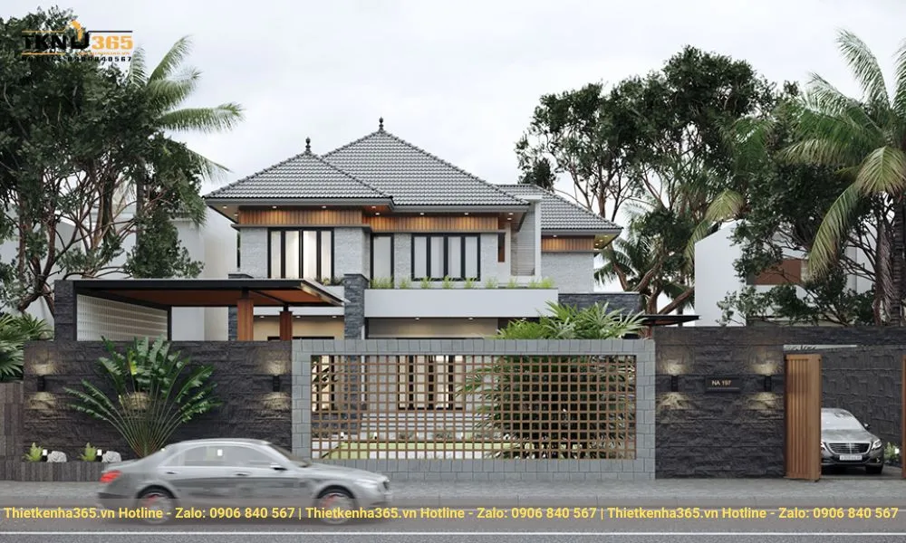 Biệt thự mái nhật 2 tầng