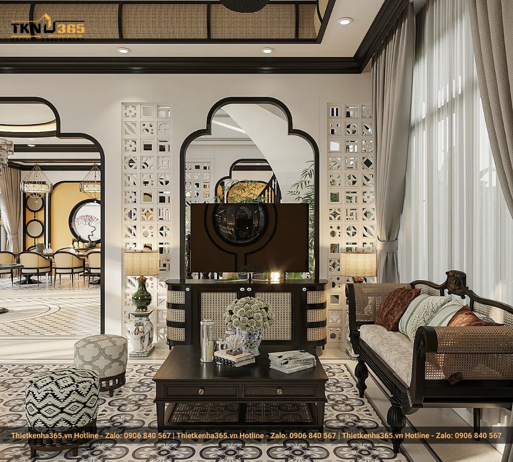 Biệt thự indochine gam vàng