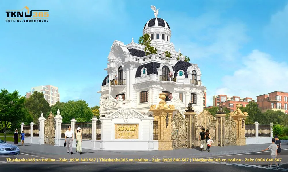 Biệt thự lâu đài đẹp, 2 mặt tiền