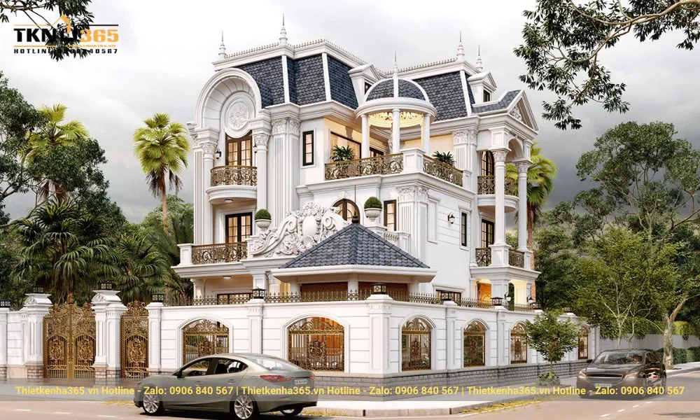 Mẫu biệt thự lâu đài kiểu Pháp sang trọng