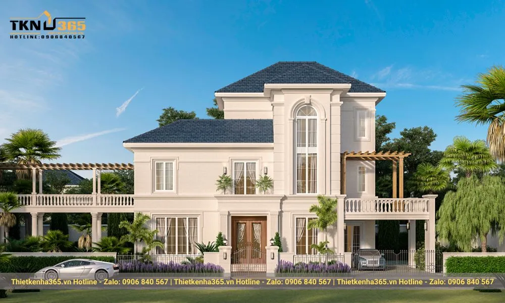 Biệt thự lâu đài theo phong cách tối giản nhưng hiện đại