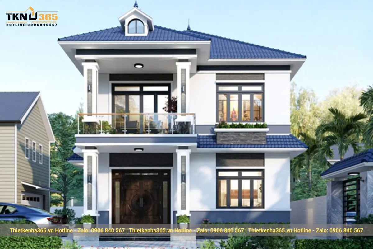 Thiết kế biệt thự 2 tầng mái nhật