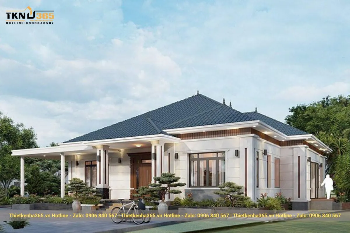 Biệt thự mái Nhật 1 tầng